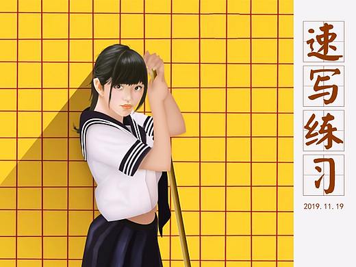 插画练习 人物速写（个人主页-ZNDA4NDM5MjA=） - 创作习作 - 站酷设计师黄桃子酱原创素材 - 站酷ZCOOL