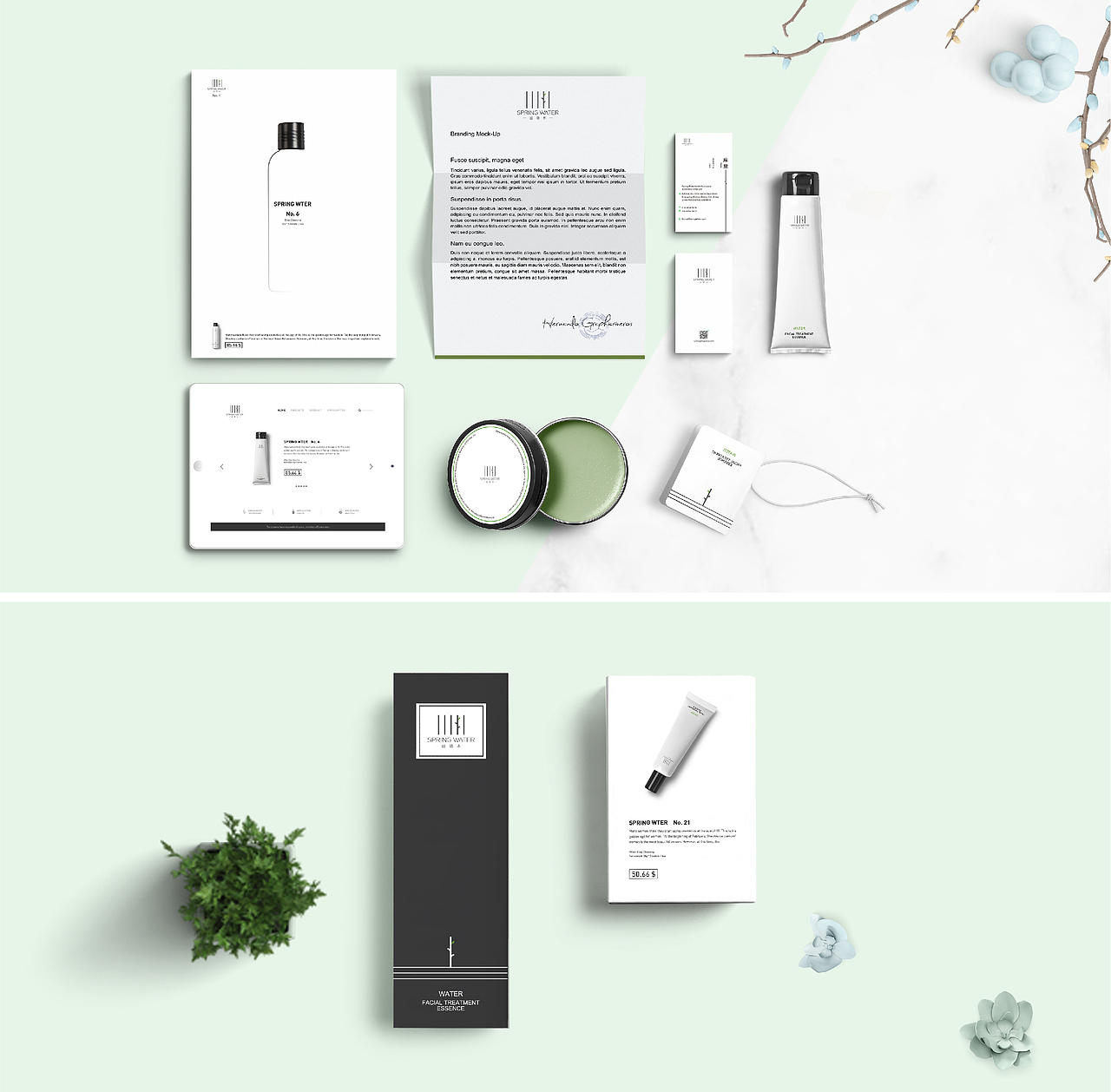 SPRING WATER 丝蓓水高端护肤品整体品牌视觉方案（图ZMTI2NTczNDI0） - 品牌 - 站酷设计师NisVolk尼斯沃克原创素材 - 站酷ZCOOL