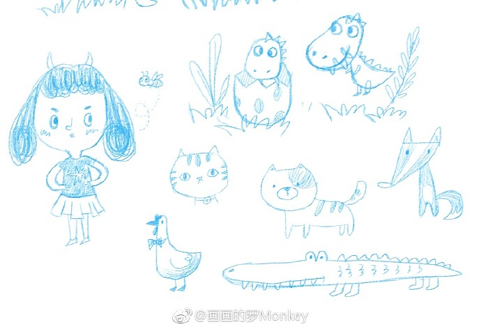 涂鸦（图ZNzY4OTk5ODQ=） - 儿童插画 - 站酷设计师插画师罗Monkey原创素材 - 站酷ZCOOL