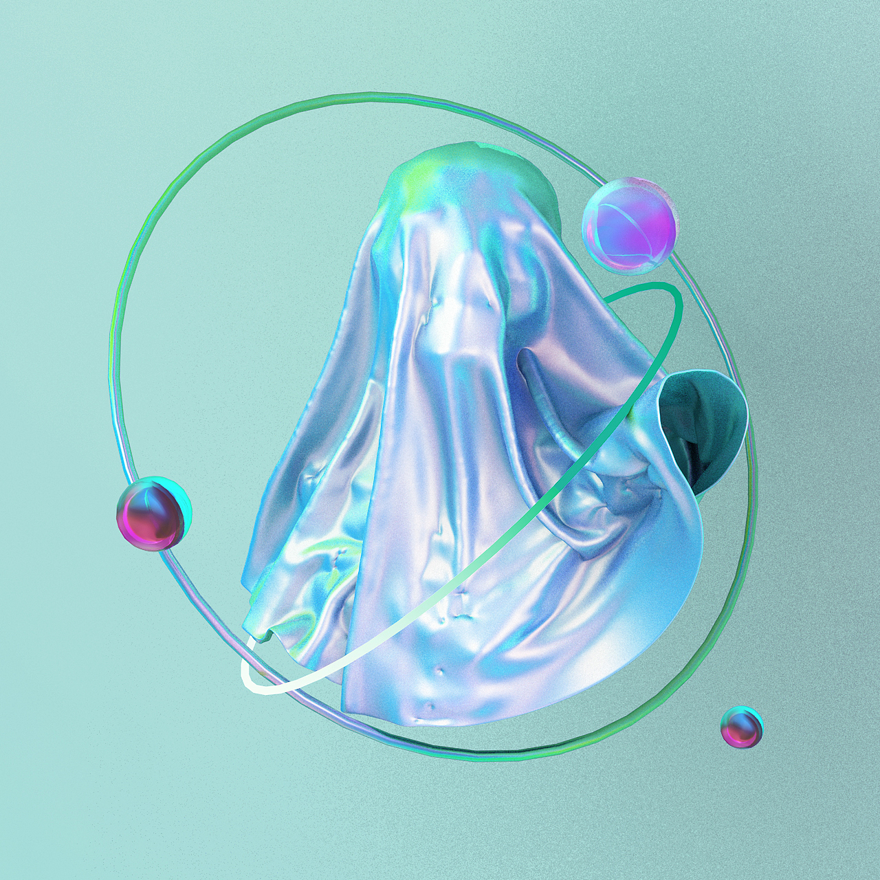 C4D习作·骷髅蒙布