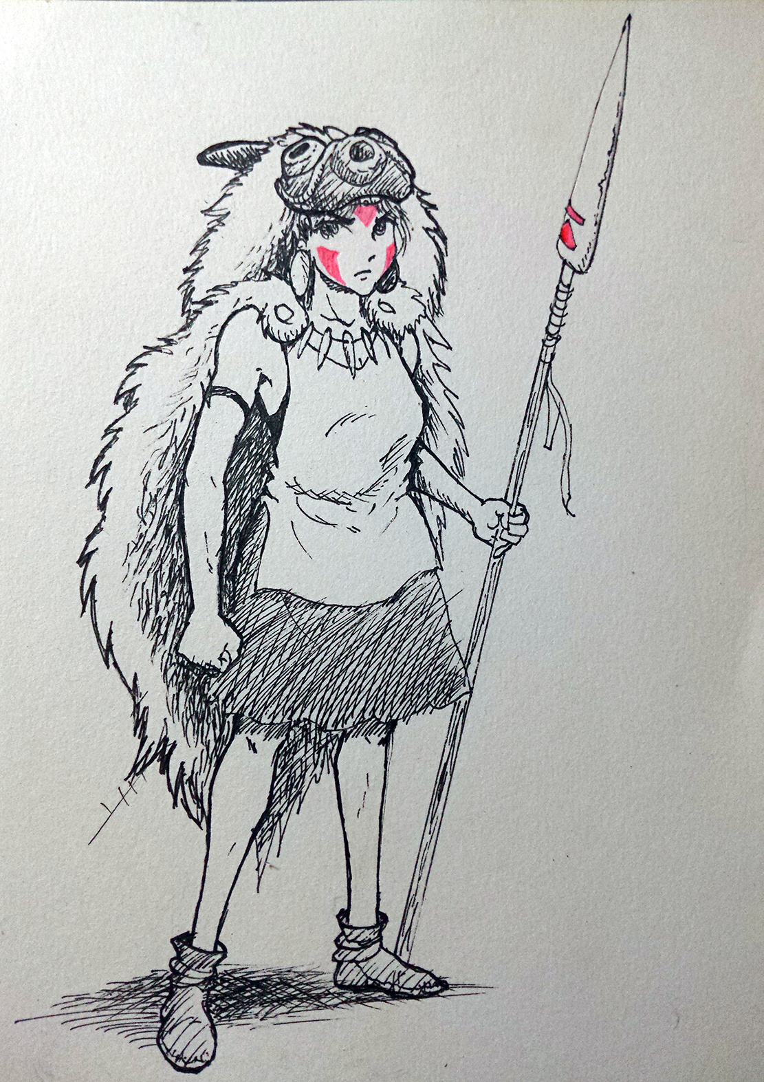 针管笔练习-幽灵公主