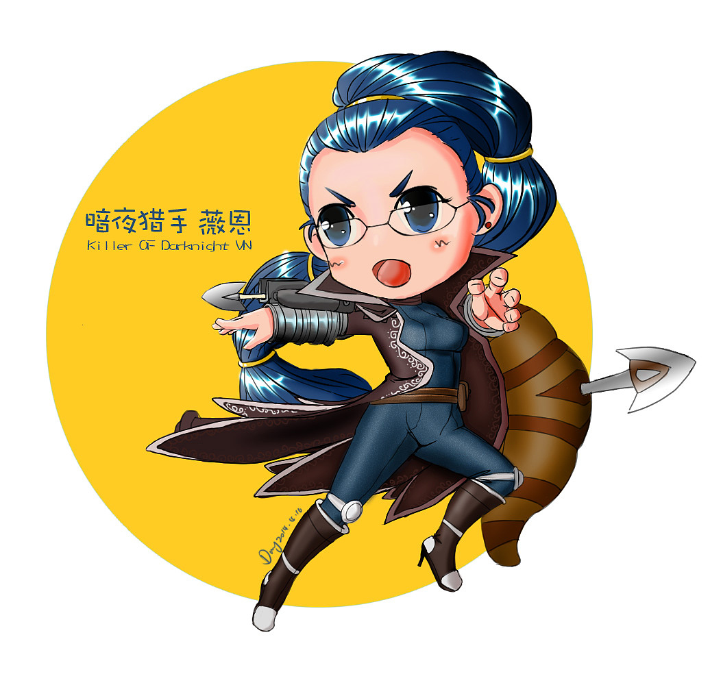 英雄联盟q版英雄薇恩vn内个啥上色过程