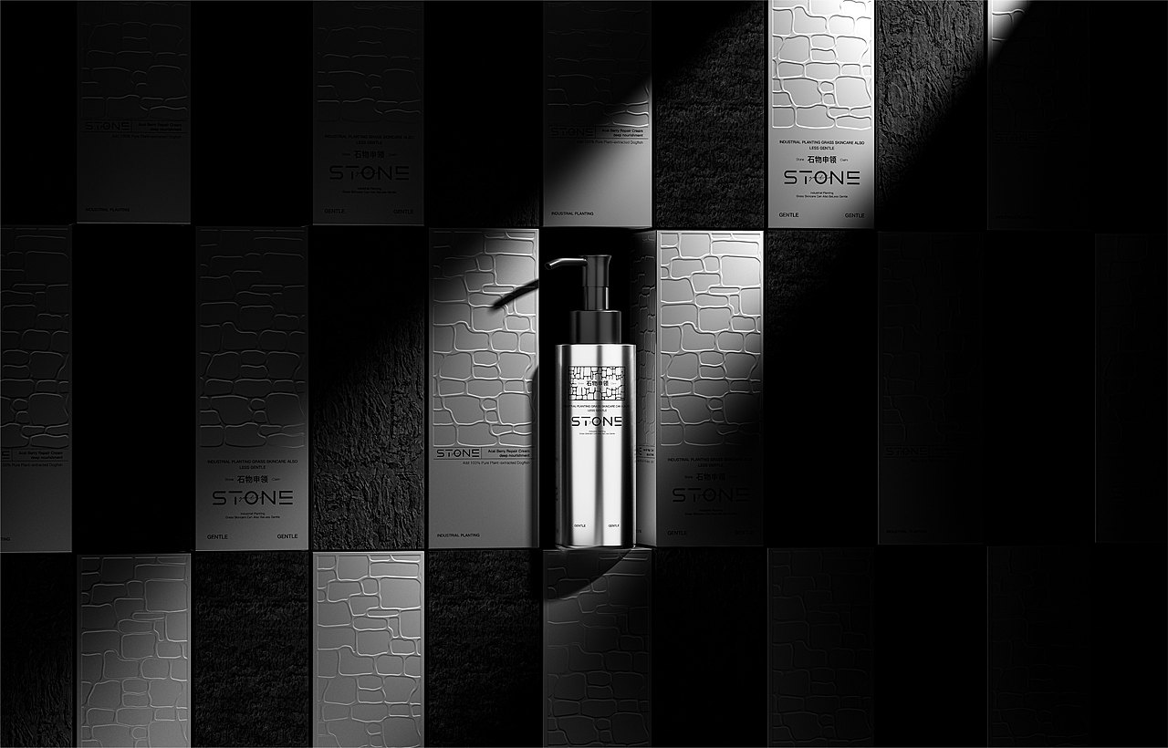 石物-阴影-银器