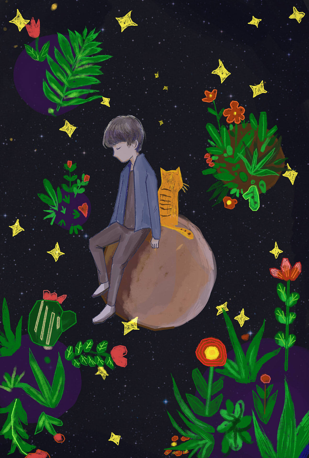 小宇宙（图ZNzA4MTcyMDQ=） - 新锐潮流插画 - 站酷设计师XIAO_瑛原创素材 - 站酷ZCOOL