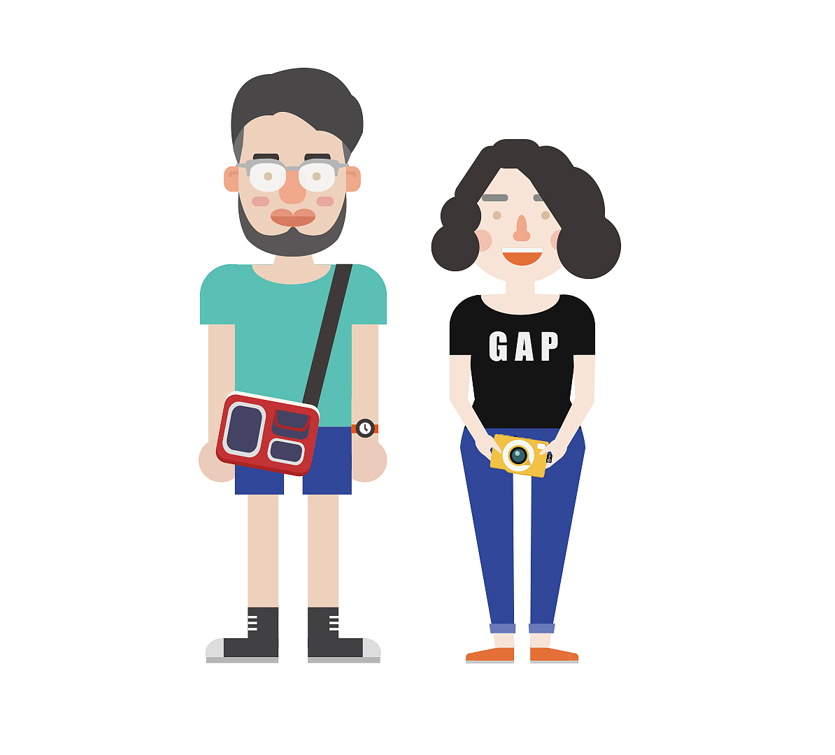 周周和王老师（图ZMjA3NDU1NzI=） - 商业插画 - 站酷设计师aking456原创素材 - 站酷ZCOOL