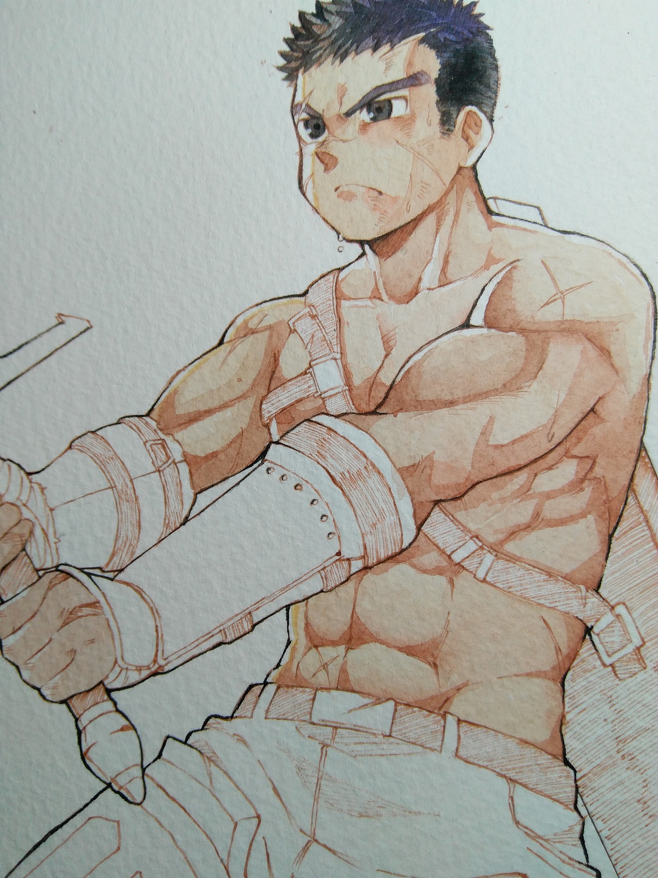 战士（图ZNzgwNDgyMzI=） - 创作习作 - 站酷设计师爆浆鱿鱼原创素材 - 站酷ZCOOL