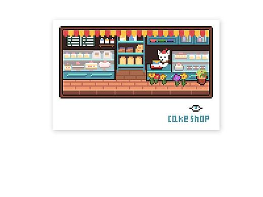 像素畫-小狗蛋糕店（個人主頁-ZNTQxNzg1MDQ=） - 像素畫 - 站酷設(shè)計師108只兔子原創(chuàng)素材 - 站酷ZCOOL