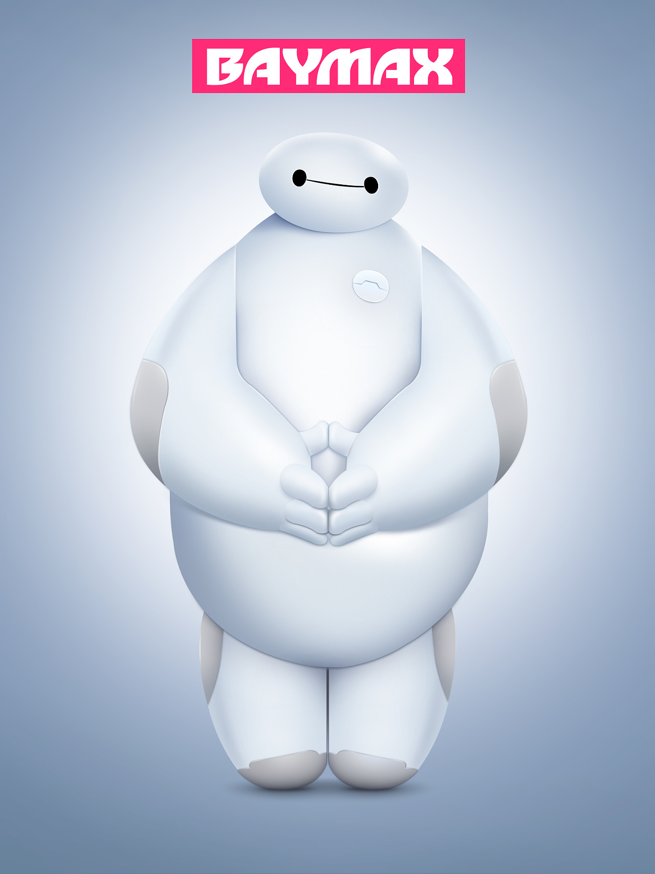 超能陆战队baymax大白鼠标手绘