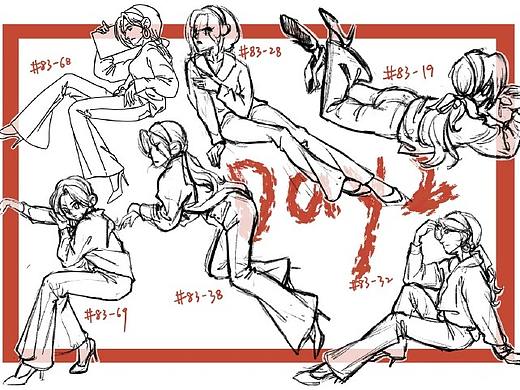 速写60天挑战赛（个人主页-ZNTgyNzYyNjA=） - 创作习作 - 站酷设计师你好我是大头原创素材 - 站酷ZCOOL