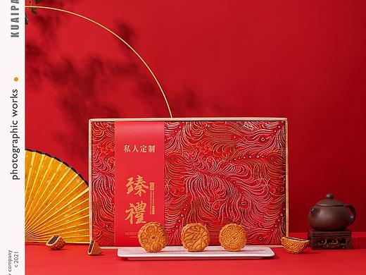 红色系月饼拍摄