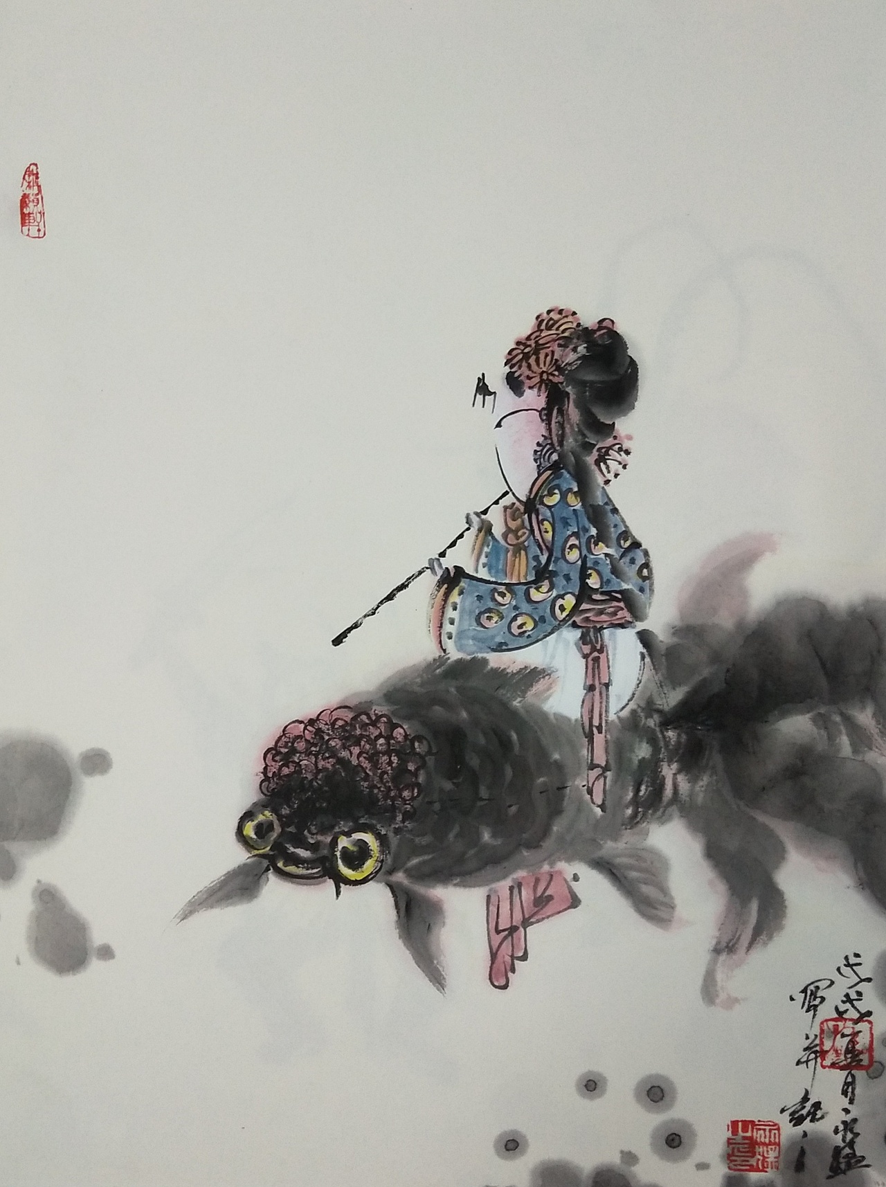 孙永猛水墨皮影作品