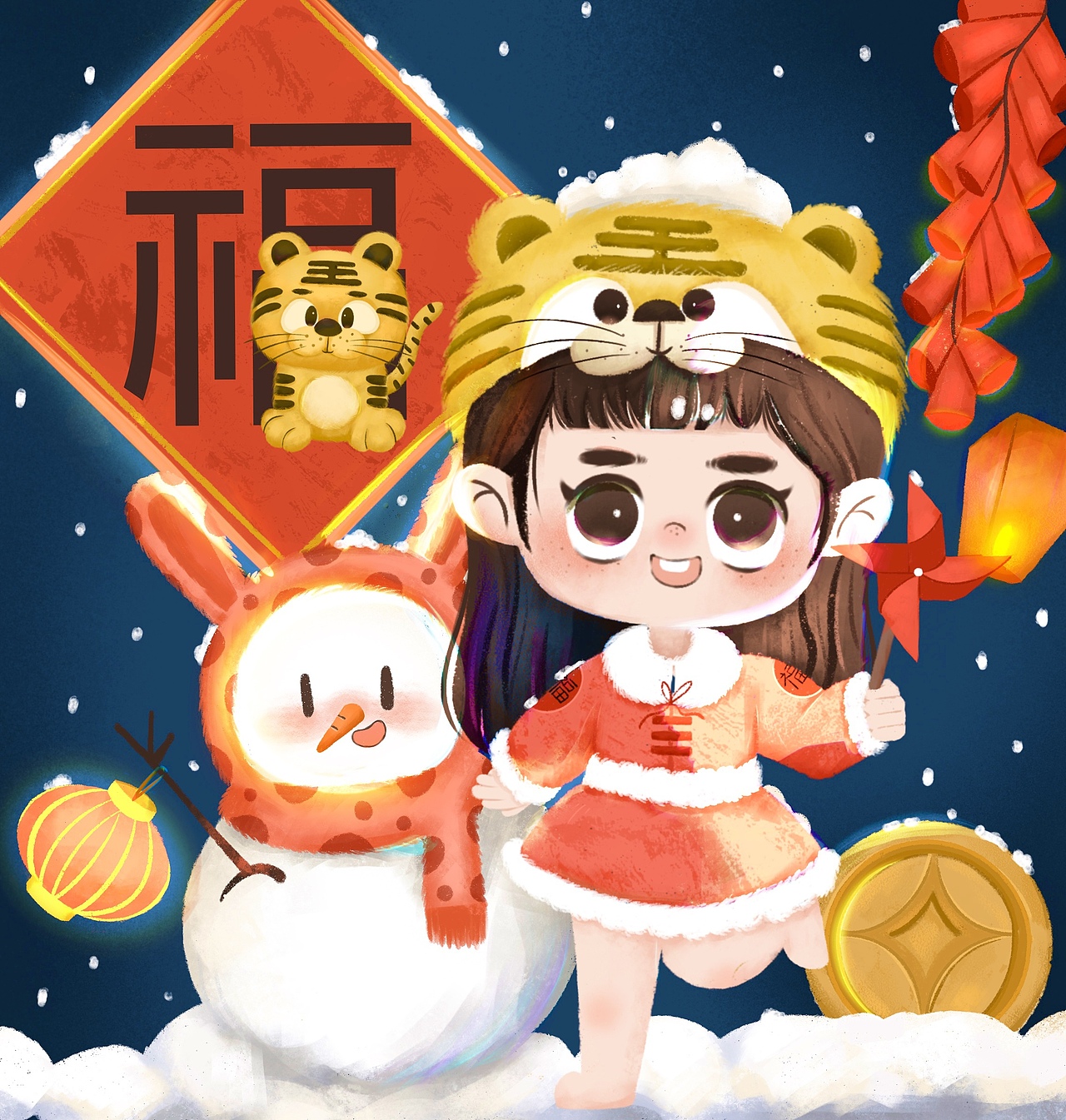 新年快乐（图ZMjgzODY3MDI0） - 商业插画 - 站酷设计师婭婭呀原创素材 - 站酷ZCOOL