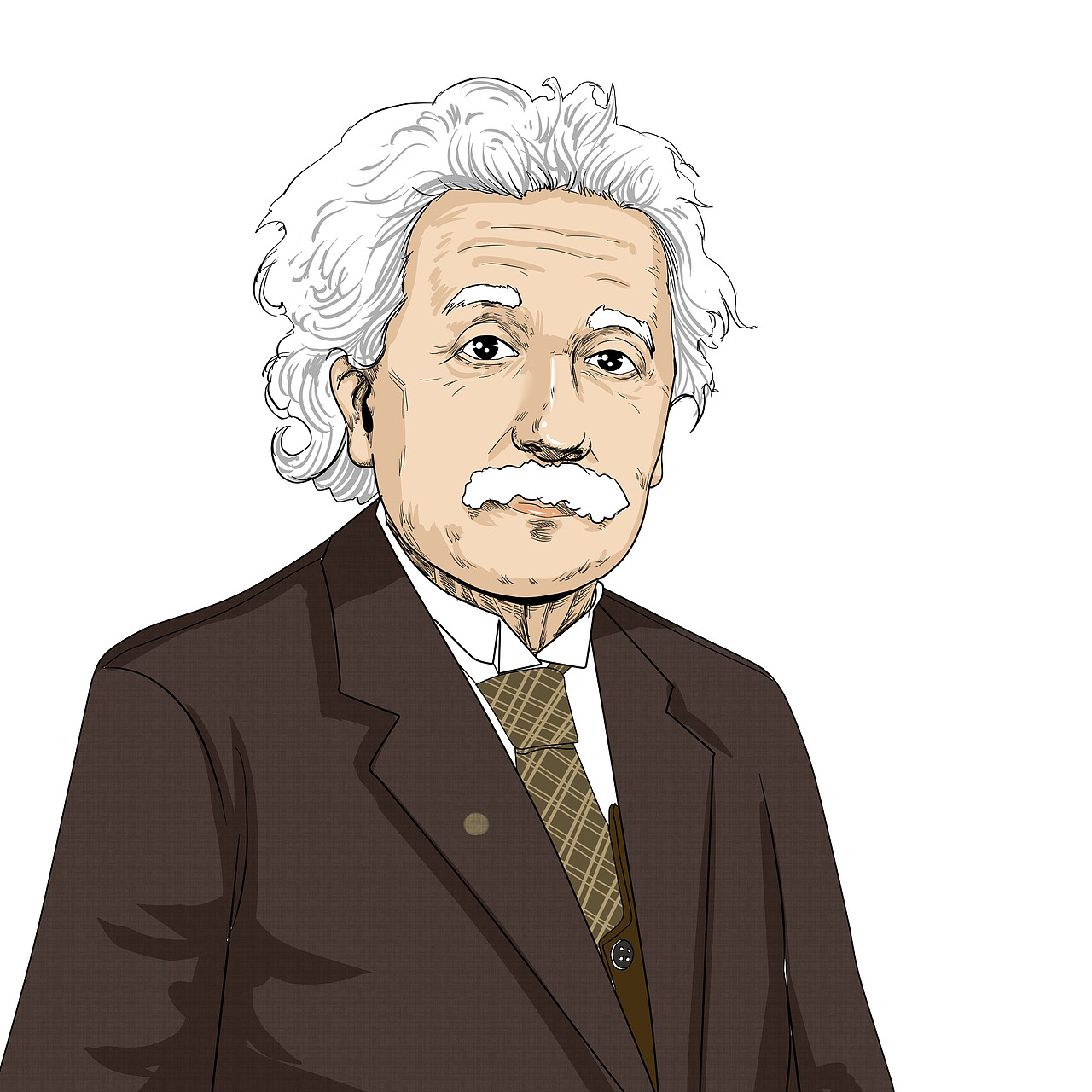 科学家们的头像插画