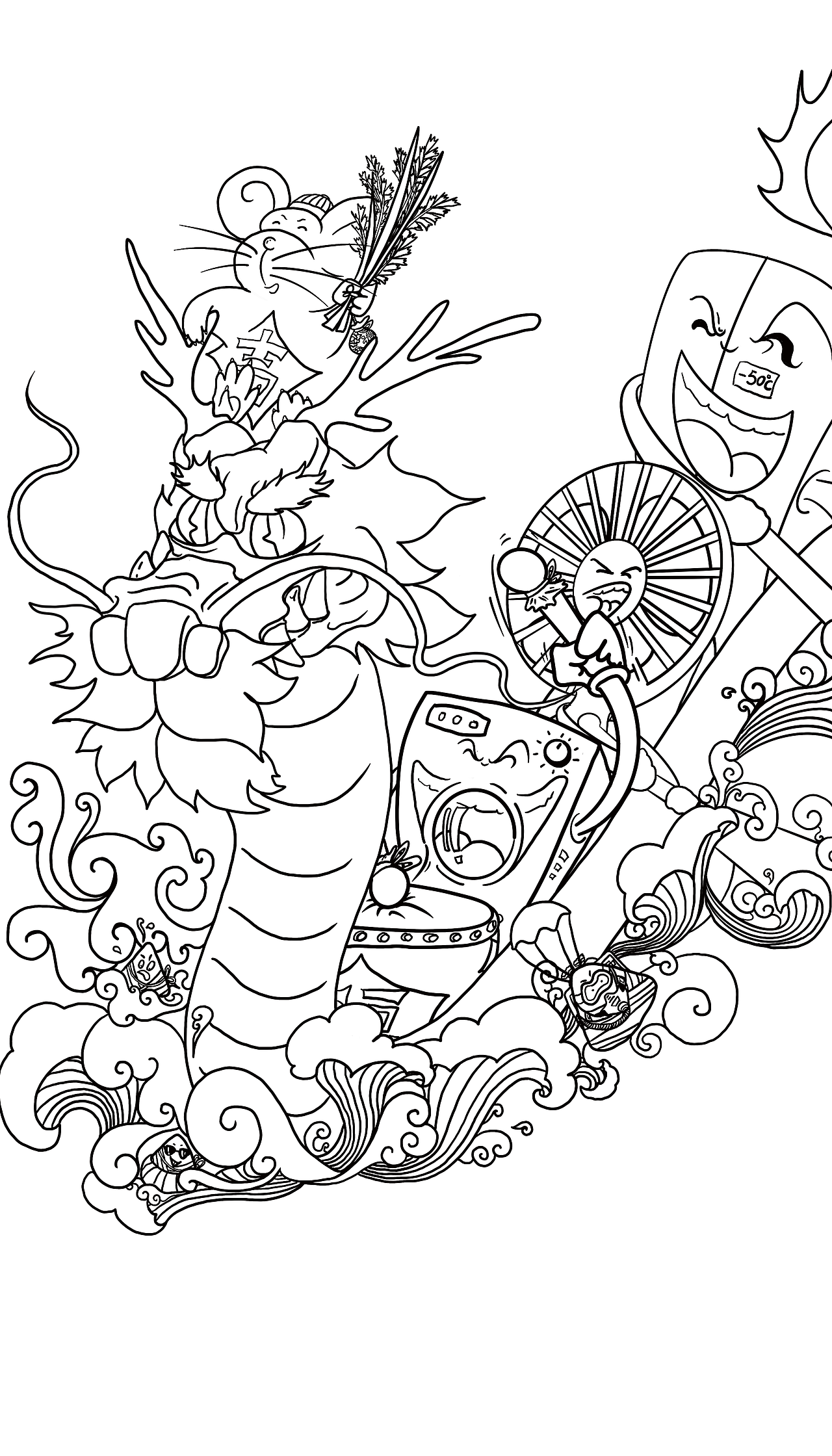 端午龙舟插画|插画|商业插画|摩托车手_原创作品-站酷zcool