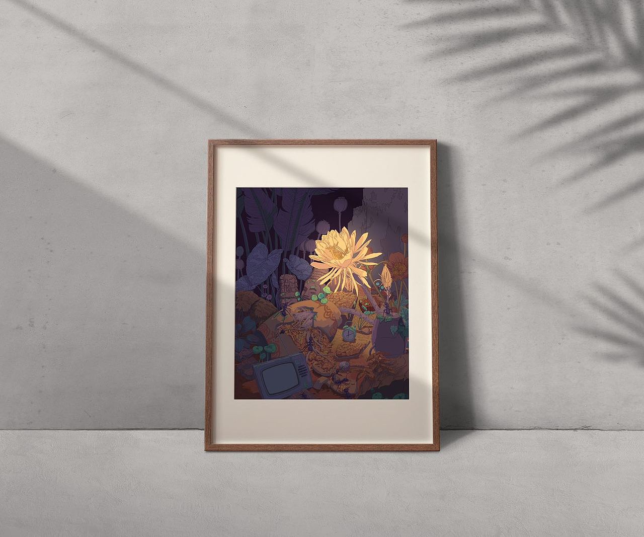 新作,发光的花