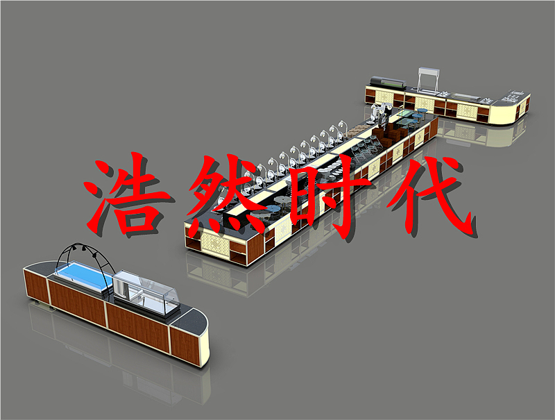 餐厅移动大理石自助餐台