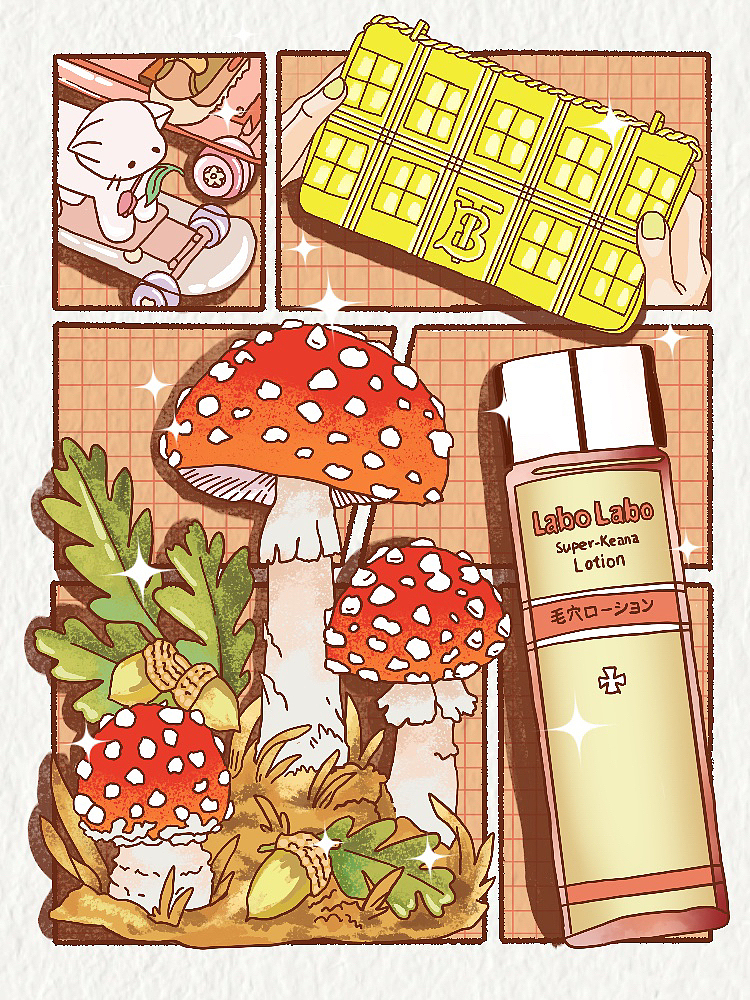 分镜插画｜花卉➕小物件饰品（图ZMzI0OTExMjUy） - 创作习作 - 站酷设计师Indeepmood原创素材 - 站酷ZCOOL