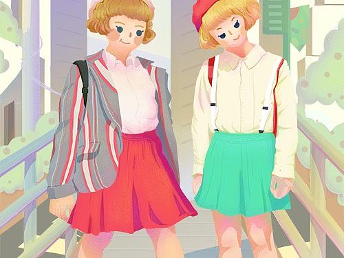 人物插画习作（个人主页-ZMzMwNDMyODg=） - 绘本 - 站酷设计师四三小拖字原创素材 - 站酷ZCOOL