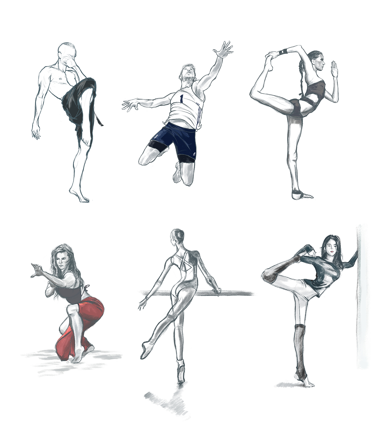 一组人体小练习