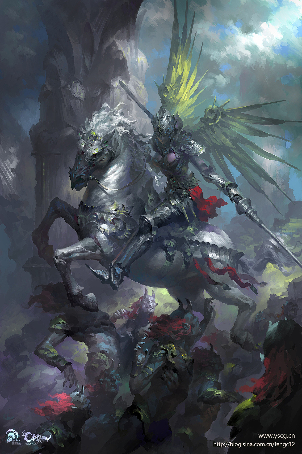 元素动力冯伟新作-骑士|插画|商业插画|fengweic12_原创作品-站酷