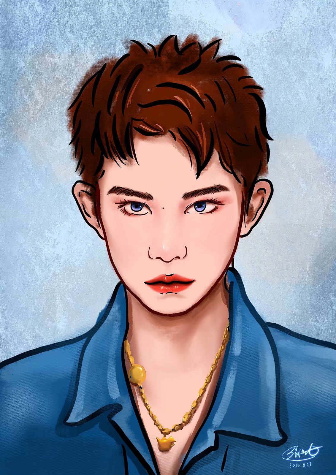 手绘易烊千玺|插画|艺术插画|m珊珊来迟m - 原创作品 - 站酷 (zcool)