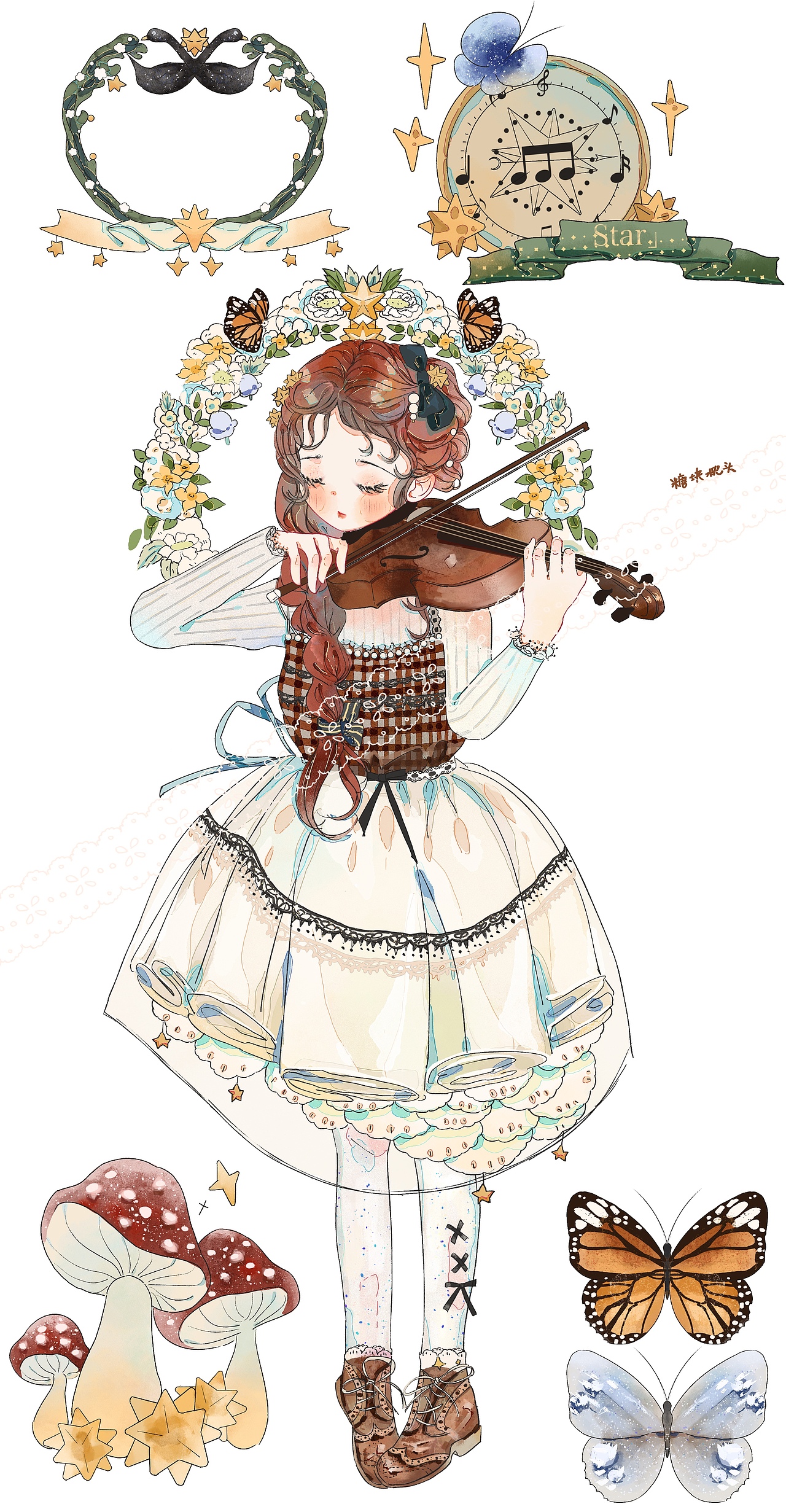 四重奏 在银河中演奏乐章吧 和纸胶带（图ZMzMwNzk1NDgw） - 商业插画 - 站酷设计师陈忱忱原创素材 - 站酷ZCOOL