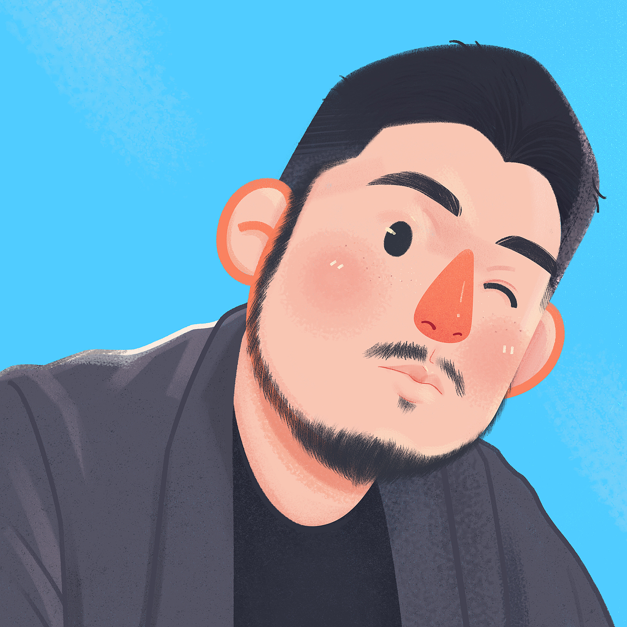 头像插画（图ZMjI1MTg4NzQ4） - 创作习作 - 站酷设计师哈哈跟达斯原创素材 - 站酷ZCOOL