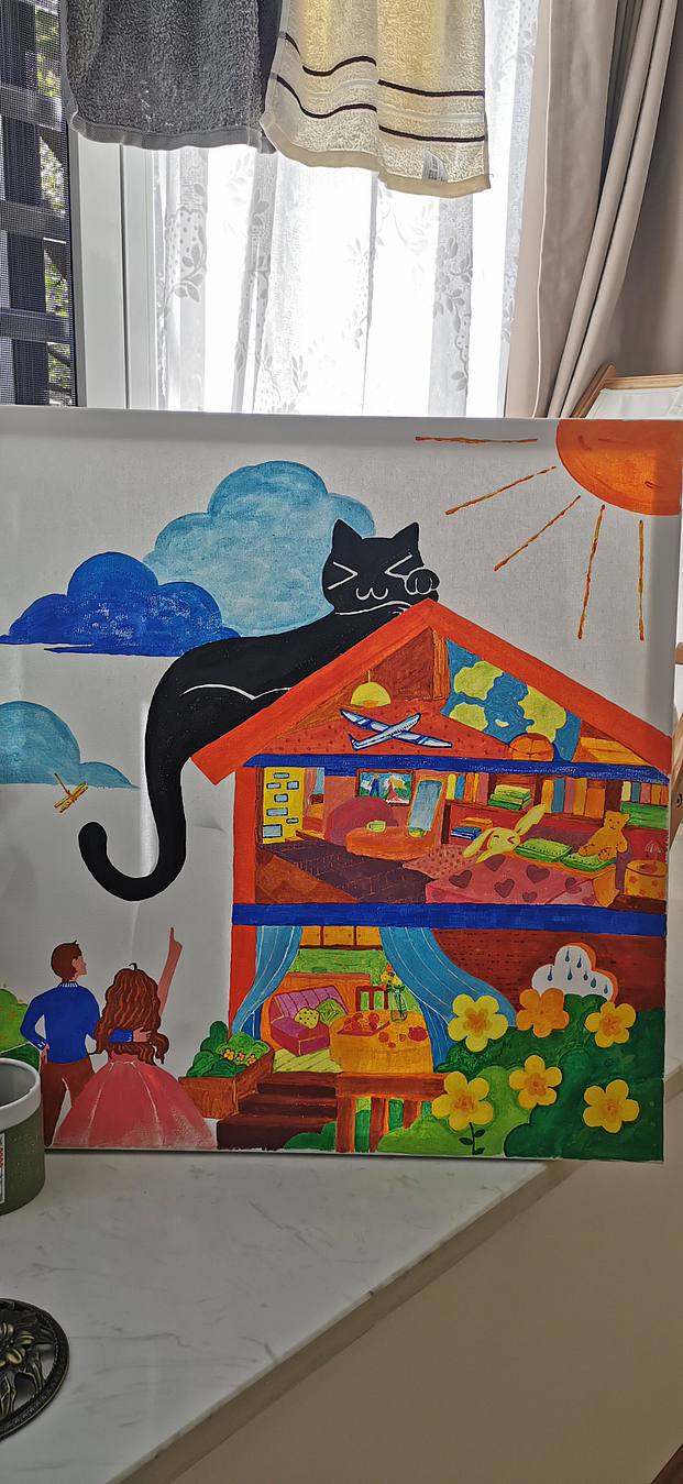 丙烯装饰画~送朋友的搬家礼物