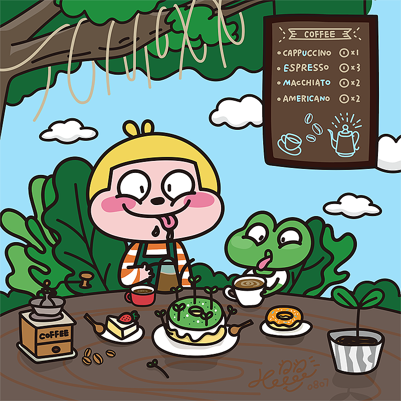 「夏日森林咖啡馆」之抹茶生长蛋糕（图ZMjIwNDI3MjE2） - 创作习作 - 站酷设计师Tomoxx_Bowa原创素材 - 站酷ZCOOL