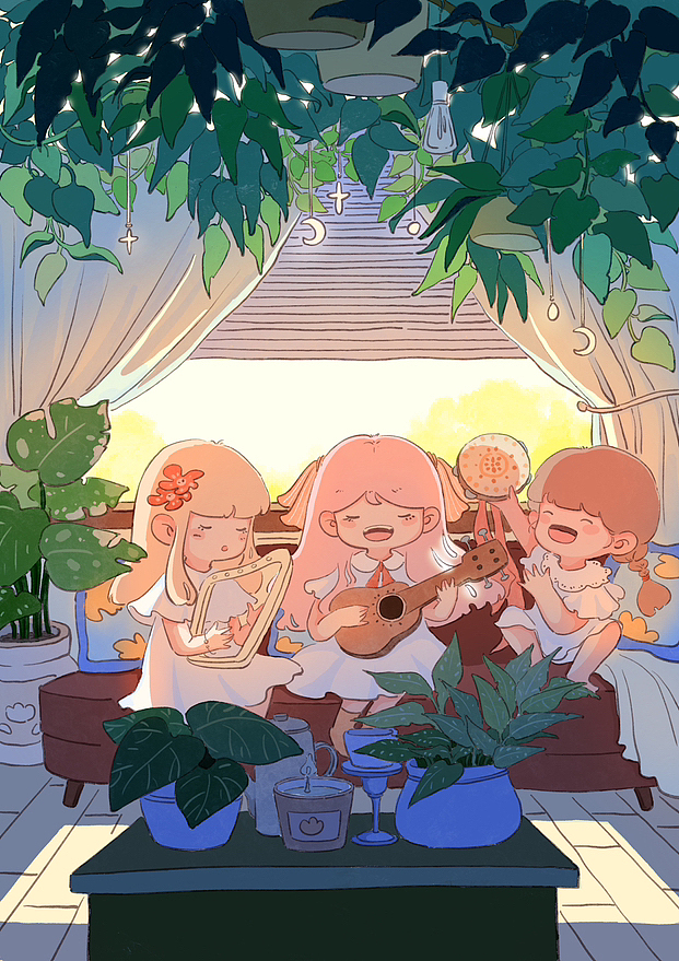 夏末的小尾巴（图ZMzQ5NjgxMTQ0） - 艺术插画 - 站酷设计师俞小希原创素材 - 站酷ZCOOL