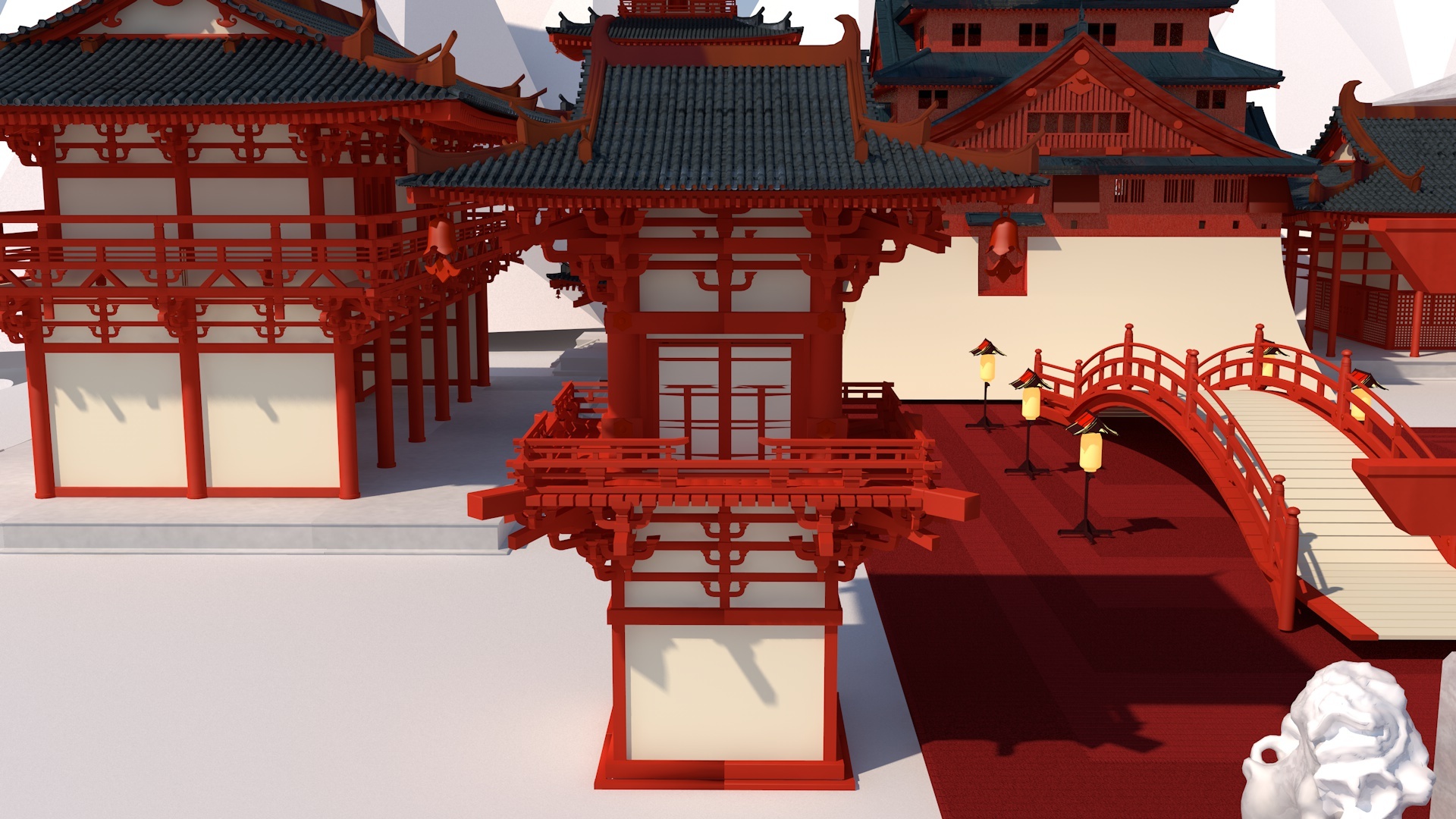 c4d故宫建筑海报