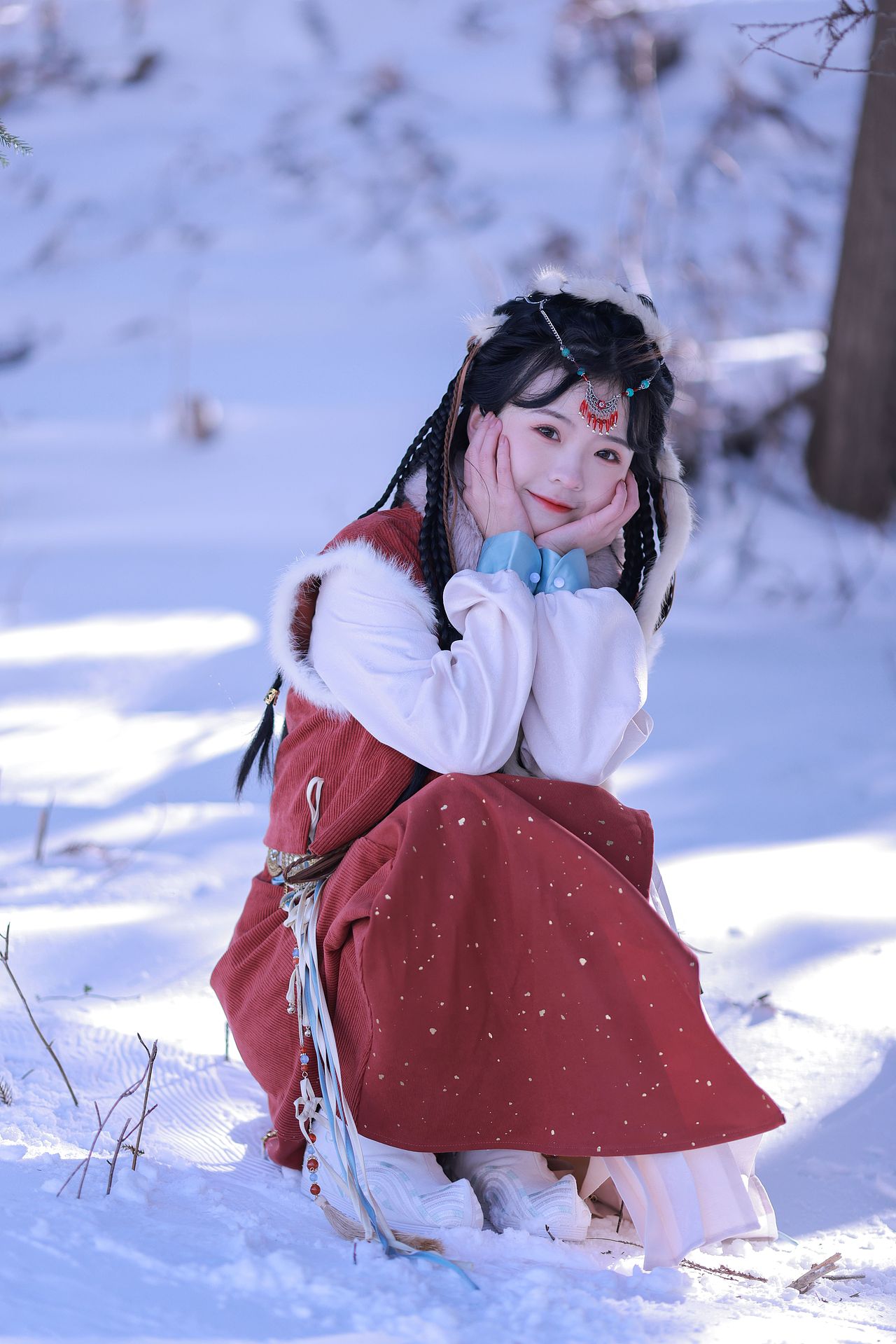 雪地里的西周九公主（图ZMjg1MTAxMDg4） - 人像摄影 - 站酷设计师猫南北睡不醒原创素材 - 站酷ZCOOL