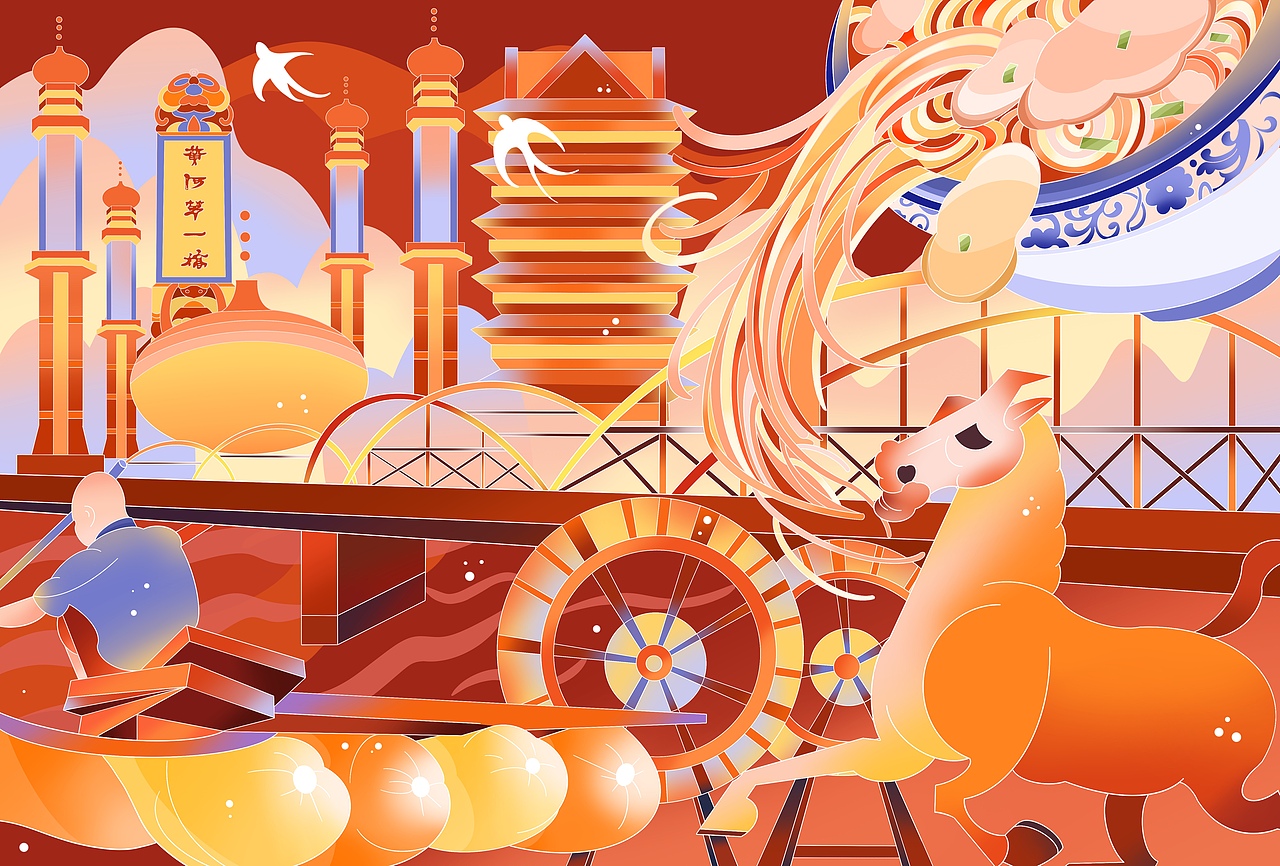 兰州城市插画设计（图ZMzc5MDIyMDQw） - 商业插画 - 站酷设计师阿苗儿原创素材 - 站酷ZCOOL