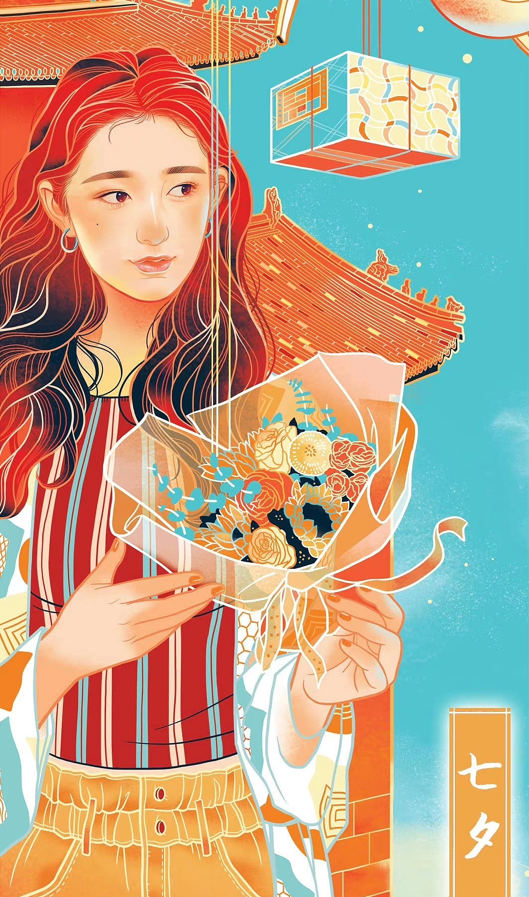 装饰画素材-七夕节