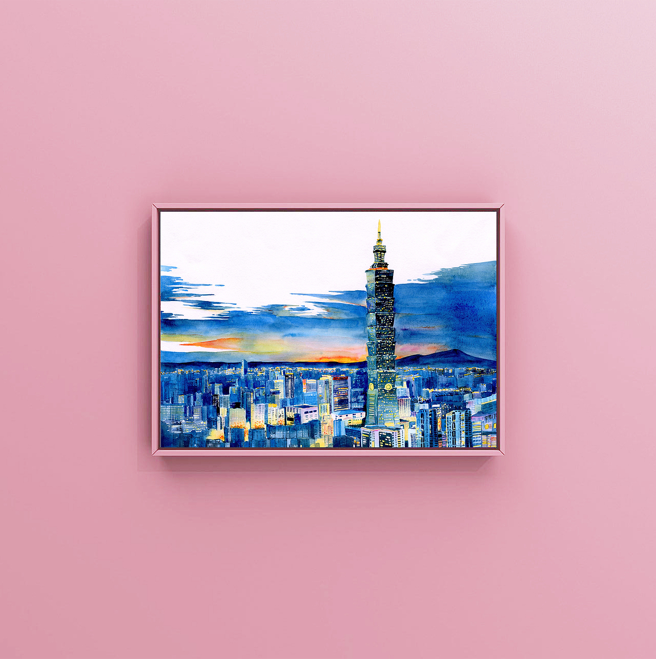 深圳航空2019年台历世界水彩插画