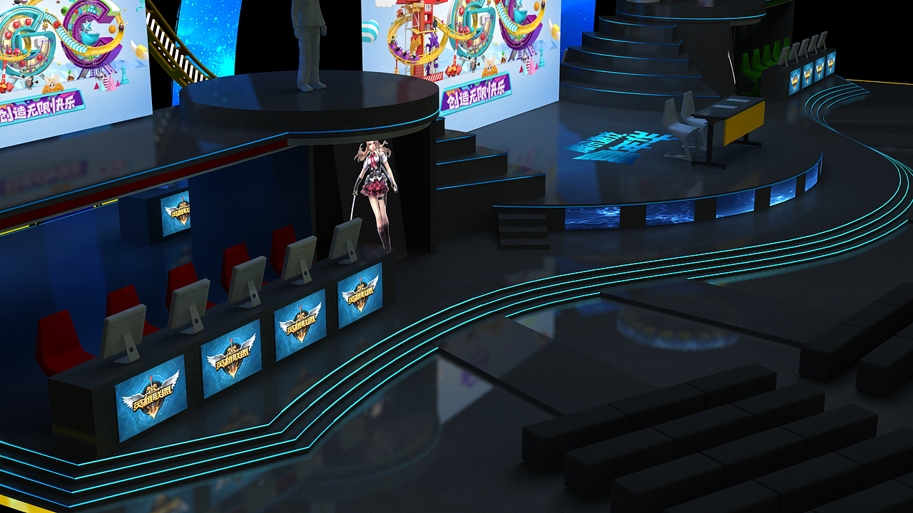 【TGC2015】 主视觉+舞台设计（图ZMzcxNTU4MzY=） - 场景 - 站酷设计师amusedart原创素材 - 站酷ZCOOL