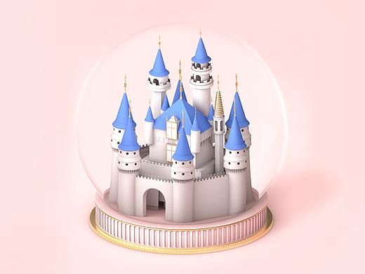 迪士尼城堡&C4D练习