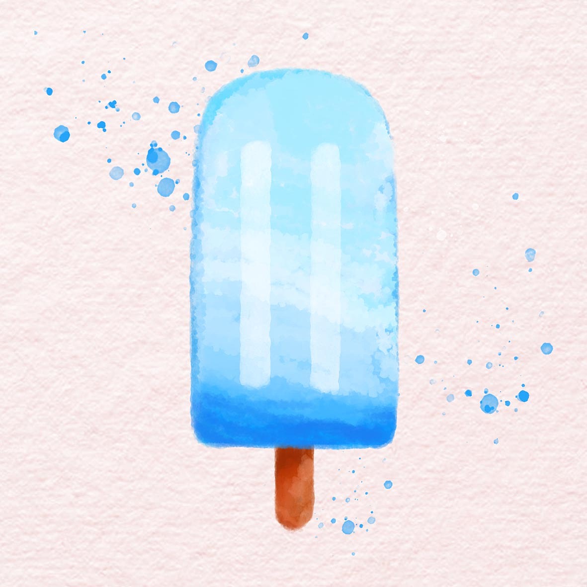 坚持画画100天# day8 临摹老师水彩冰棍