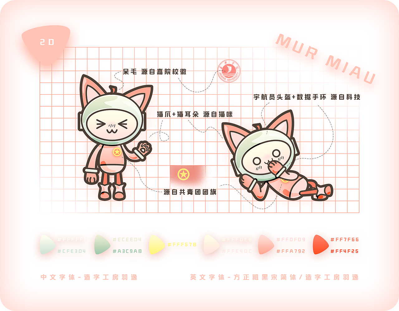 小喵guy 团委IP卡通形象设计（图ZMjE1Njk5MjE2） - IP形象 - 站酷设计师HUSOzsy原创素材 - 站酷ZCOOL