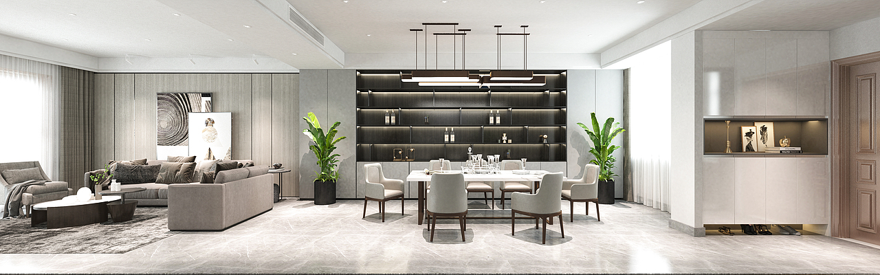 现代简约别墅（图ZMjI2Njg2NjQ0） - 家装设计 - 站酷设计师理想全案设计原创素材 - 站酷ZCOOL