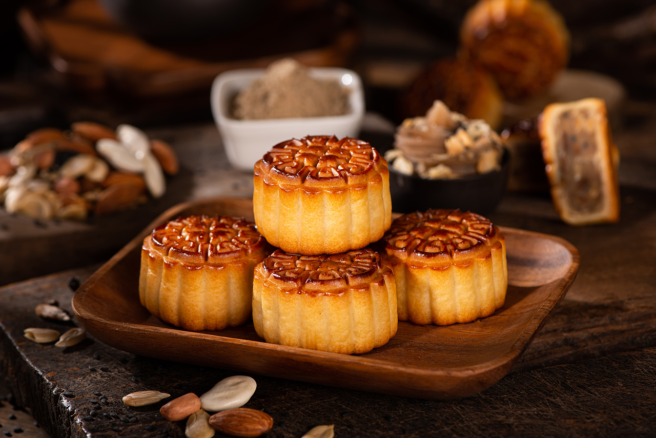 电商摄影:椒盐味广式五仁月饼