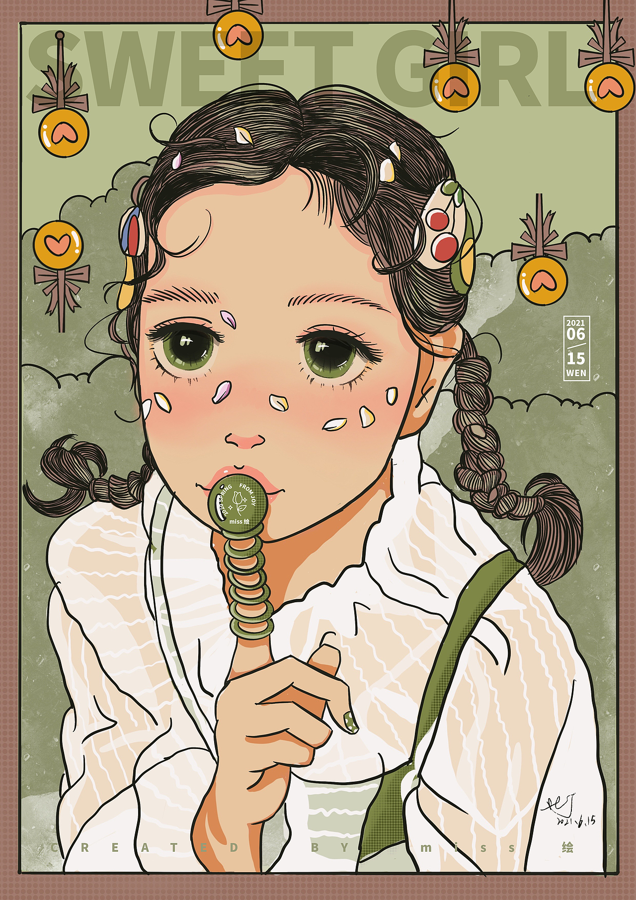 sweet girl（图ZMjYyMzQ3OTYw） - 创作习作 - 站酷设计师茉葉原创素材 - 站酷ZCOOL