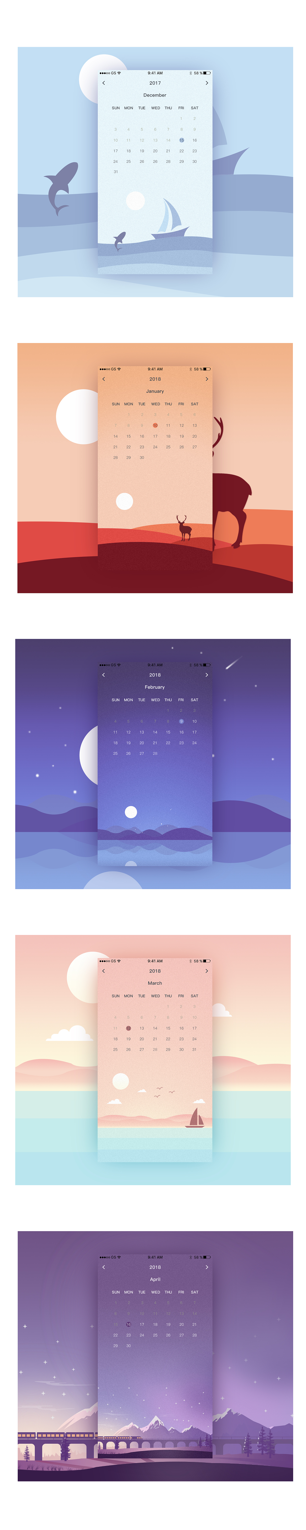 日历（图ZMTAxNDAzMDYw） - APP界面 - 站酷设计师不知道起什么名原创素材 - 站酷ZCOOL