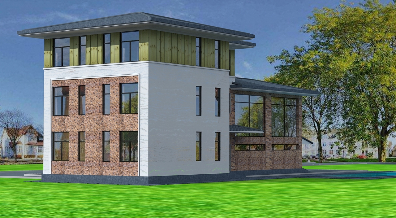 云南自建房设计，狮子座现代简约别墅设计