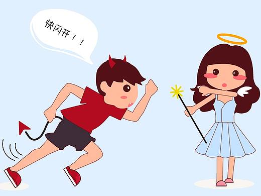 天使与恶魔（个人主页-ZMjkwODc0Mjg=） - 艺术插画 - 站酷设计师云奶原创素材 - 站酷ZCOOL