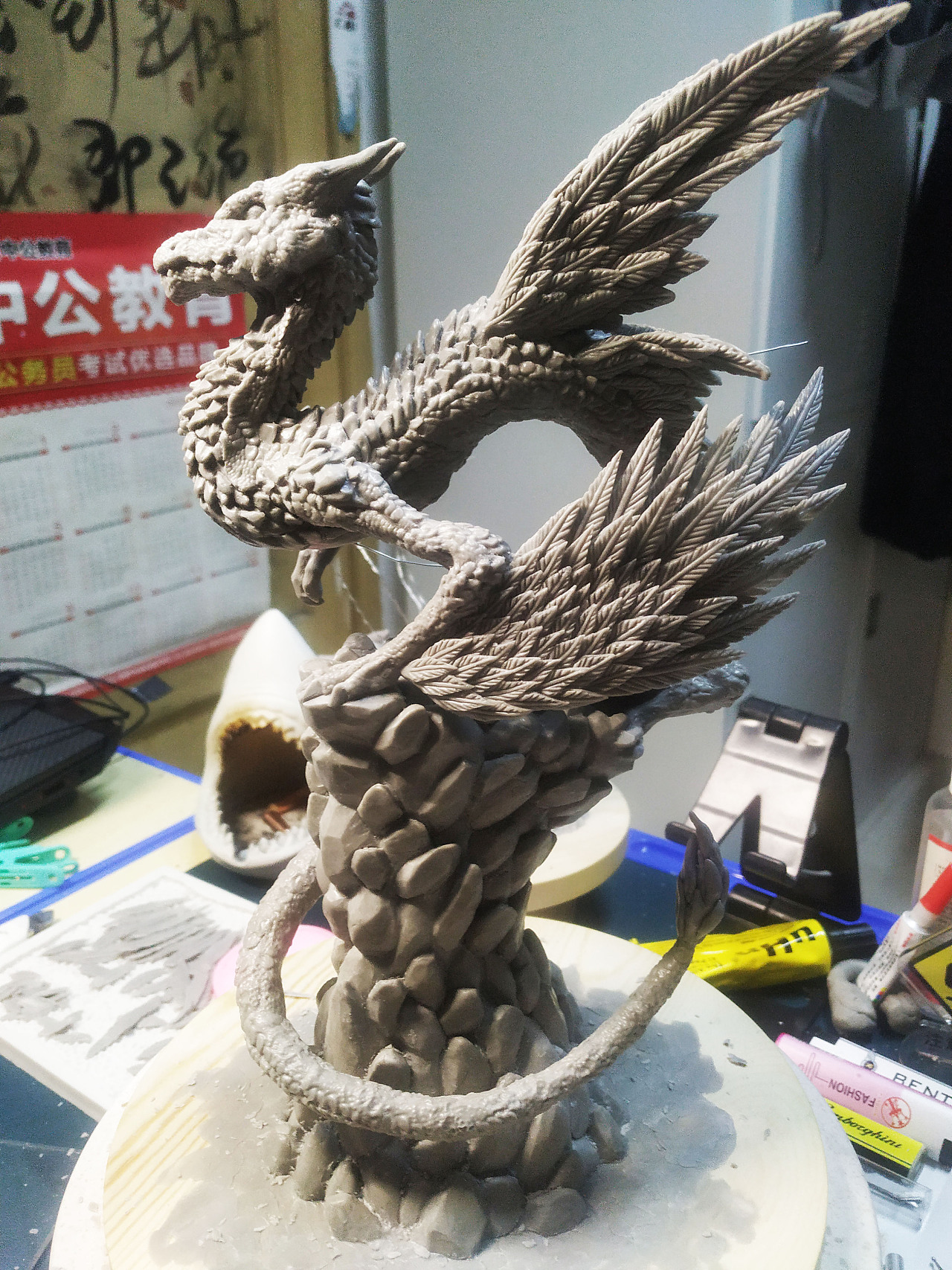 精雕油泥-龙巢|手工艺|手办/模玩|白肆 - 原创作品 - 站酷 (zcool)