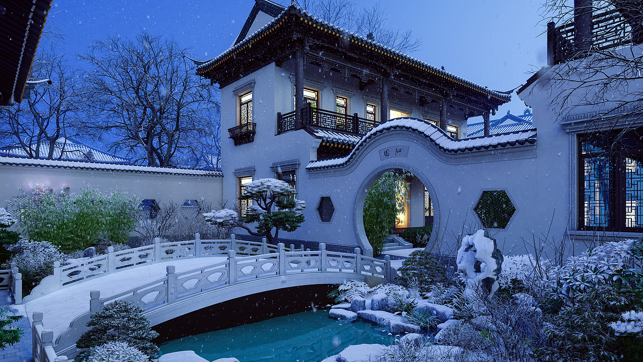 lumion10唯美中式庭院景观动画表现（图ZMjI4ODgxOTY0） - 建筑/空间 - 站酷设计师小鱼AI设计原创素材 - 站酷ZCOOL