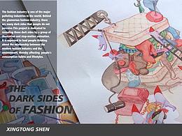 【水彩插画】手绘海报 《时尚的阴暗面》