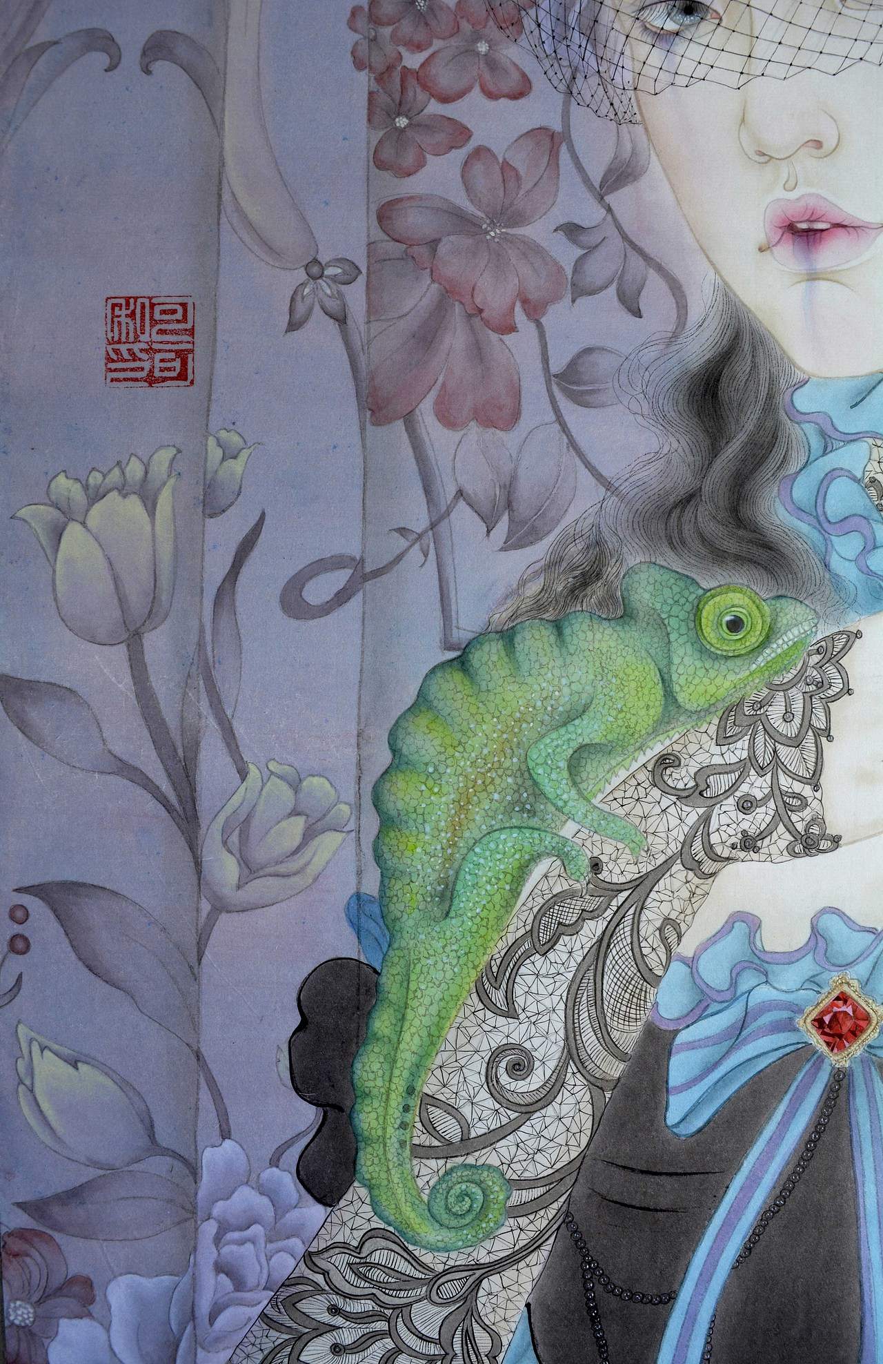 【蓝调】盛装之夜（图ZODc0NTI3NjQ=） - 绘画 - 站酷设计师ruby可可原创素材 - 站酷ZCOOL