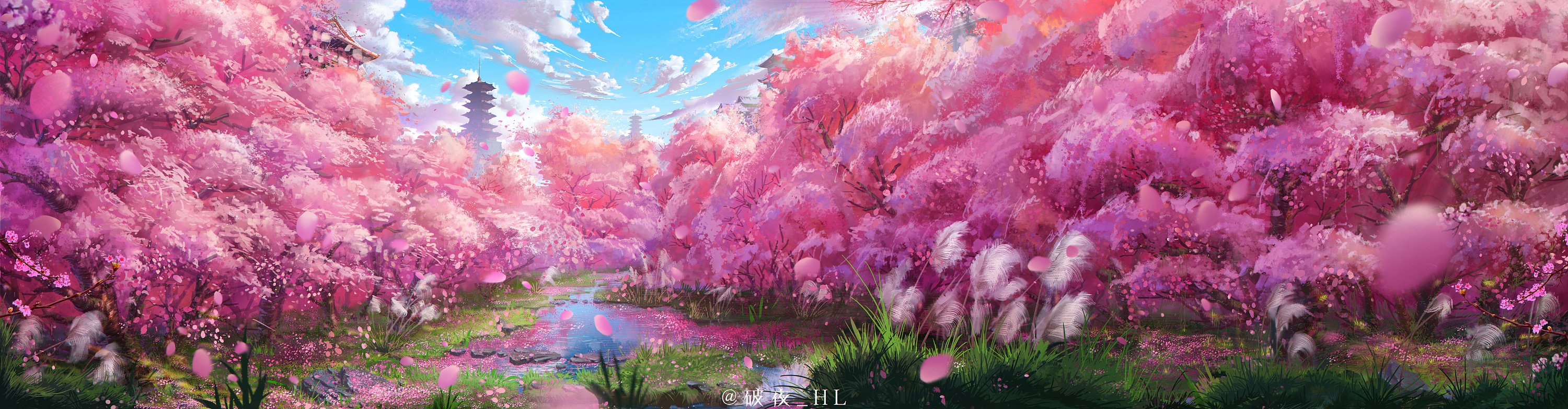 繁花似锦|插画|游戏原画|破夜_原创作品-站酷zcool